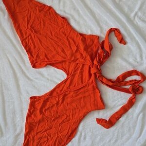 Vibrant Orange Crop Top